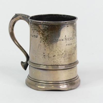 Lot 409 - A George V silver christening mug, of...