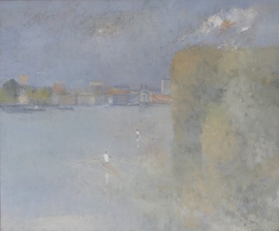 Lot 1217 - Bernard Myers (1925-2007) - Tideway at...