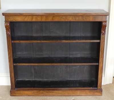 Lot 1273 - A mid Victorian figured walnut open...