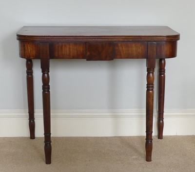 Lot 1284 - An early 19th century mahogany D-end foldover...