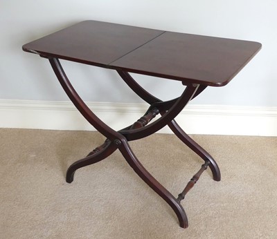 Lot 1313 - A 19th century mahogany folding coaching table,...