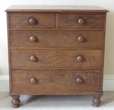 Lot 1303 - An early Victorian mahogany chest of two short...