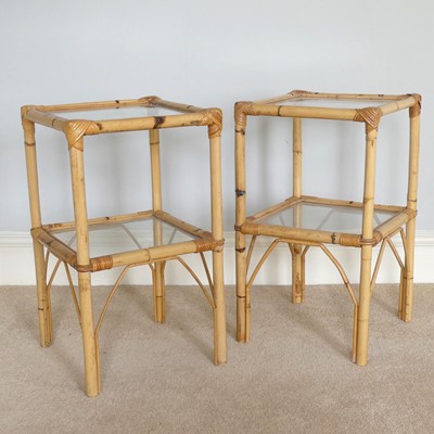 Lot 1271 - A pair of mid 20th century bamboo square...