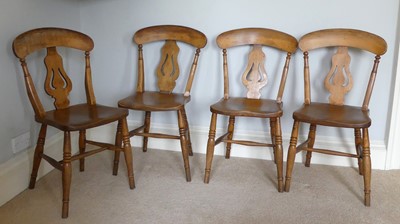 Lot 1278 - A set of four 19th century provincial elm...