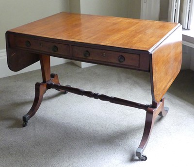 Lot 1322 - A Regency mahogany and cross banded sofa table...
