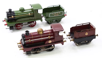 Lot 140 - Two No.0 Hornby 0-4-0 clockwork locos &...