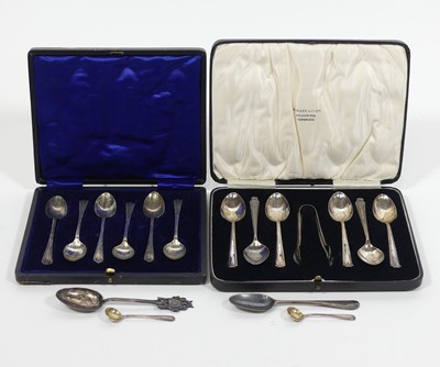 Lot 411 - A set of six Edwardian silver coffee spoons,...