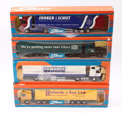 Lot 867 - A Tekno 1/50 scale group of four boxed models...