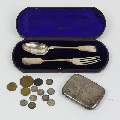 Lot 308 - A Victorian silver two piece christening set,...