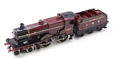 Lot 185 - Hornby clockwork 4-4-0 loco & tender LMS...