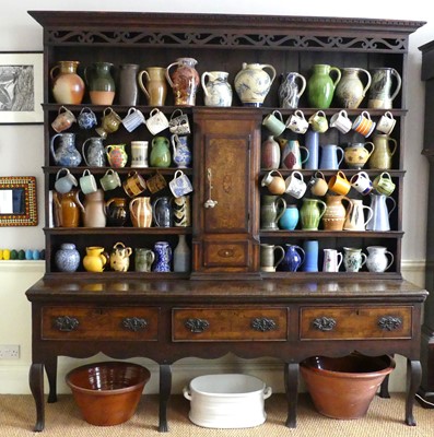 Lot 1334 - An antique and later adapted north country oak...