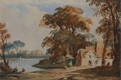 Lot 1208 - John Varley (1778-1842) - An old house on an...