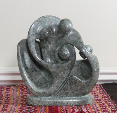 Lot 1092 - Contemporary school - abstract carved and...