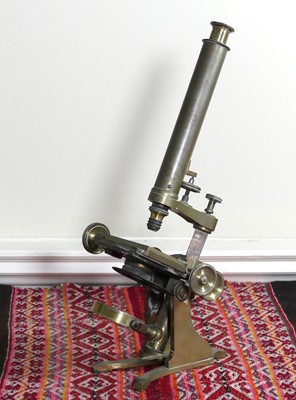 Lot 1091 - An early 20th century brass monocular...