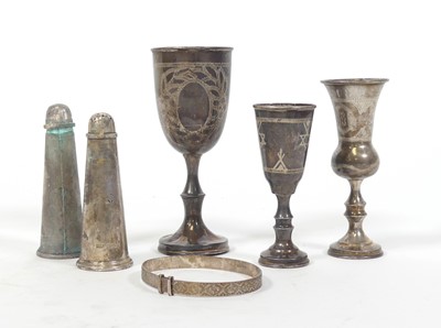 Lot 396 - A George V silver goblet, J Zeving, Chester...