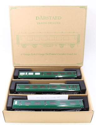 Lot 253 - Darstaed set of 3, 0-gauge bogie corridor...