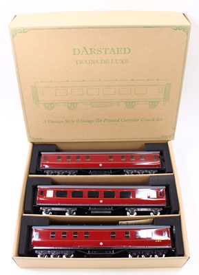 Lot 264 - Darstaed set of 3, 0-gauge bogie corridor...