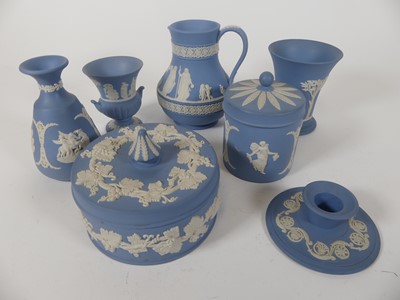 Lot 36 - A collection of Wedgwood jasper ware to...