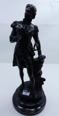 Lot 59 - A bronzed metal figure of Lord Admiral Nelson,...