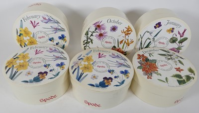 Lot 81 - A collection of six Spode Flowers of the Month...