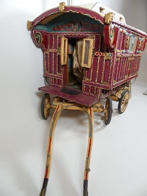 Lot 156 - A scratch built model of an antique romany...