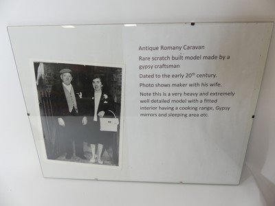 Lot 156 - A scratch built model of an antique romany...