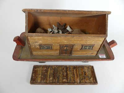 Lot 163 - A continental painted model of Noah's Ark,...