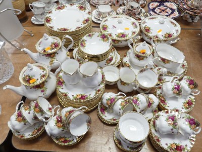 Lot 170 - A Royal Albert Old Country Roses pattern tea,...