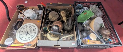 Lot 193 - Three boxes of miscellaneous items, to include...