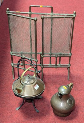 Lot 197 - A Benham & Froud copper and brass spirit...