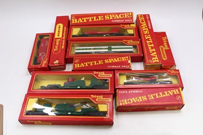 Lot 738 - A collection of Triang Battle space wagons,...