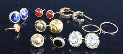 Lot 341 - A selection of principally 9ct gold ear studs,...