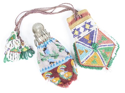 Lot 380 - A Native American style beadwork purse,...