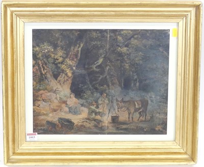 Lot 1003 - Circle of Paul Sandby RA - Travellers resting...