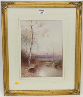 Lot 1008 - F. Arnold - Eventide, watercolour, signed...