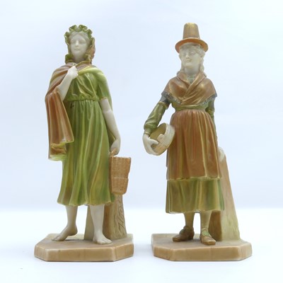 Lot 210 - A pair of Royal Worcester figures of ladies,...