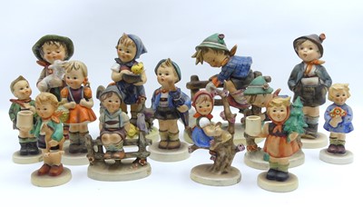 Lot 212 - A collection of Goebels pottery figures of...