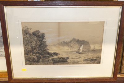 Lot 1036 - Shaun Go**** - Coastal scene, pastel,...