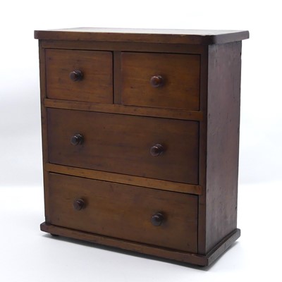 Lot 73 - A Victorian style mahogany apprentice chest,...