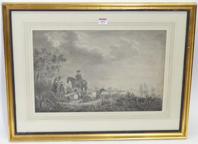 Lot 1012 - 19th century English school - Travellers with...