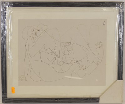 Lot 1072 - After Henri Matisse - Line drawing, monochrome...