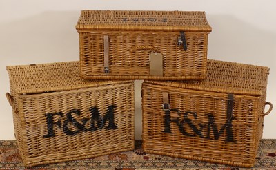 Lot 1082 - A wicker hamper for Fortnum & Mason's;...