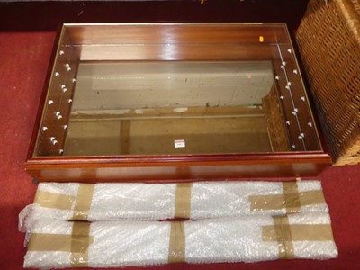 Lot 1083 - A wall-mounted display cabinet, having mirror...