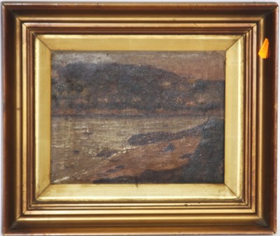 Lot 1099 - Circa 1900 English school - Coastal scene, oil...