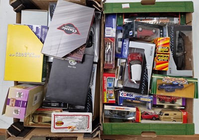 Lot 2149 - 2x large trays of modern issue diecast cars,...