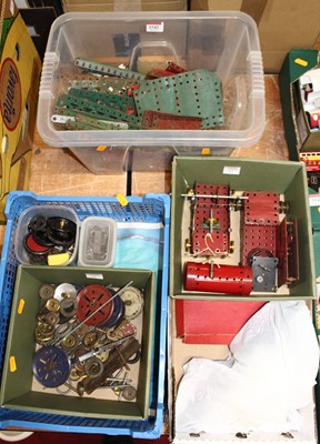 Lot 1542 - Four boxes containing 1950s Meccano