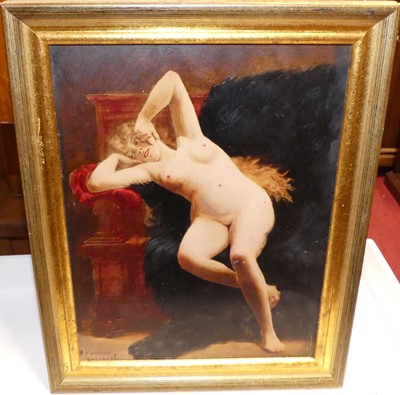 Lot 1133 - 20th century school - Female nude, oil, 32 x...