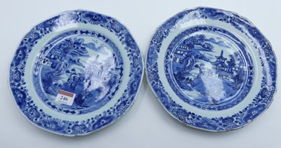 Lot 246 - A pair of 18th century Chinese porcelain...