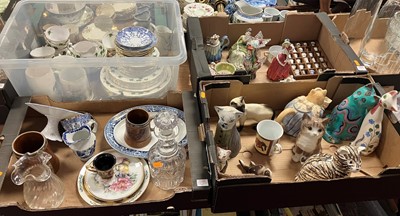 Lot 581 - Four boxes of ceramics, to include a Royal...