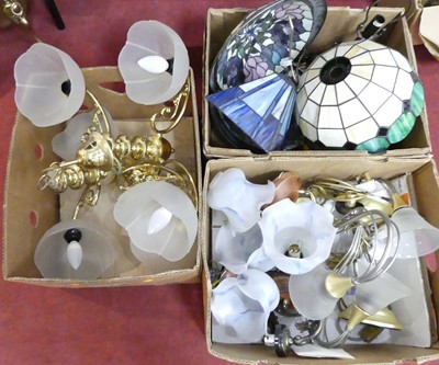 Lot 630 - A collection of lighting and shades, to...